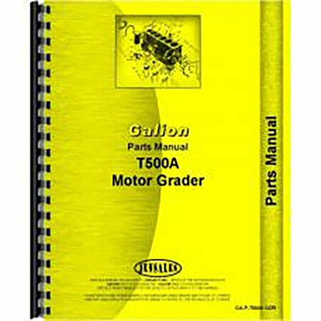 AFTERMARKET New Parts Manual for  Galion T500A Motor Grader RAP72283